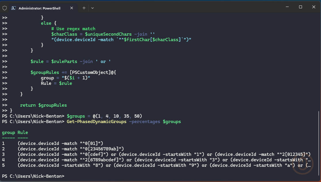 Phased Deployment Group Examples