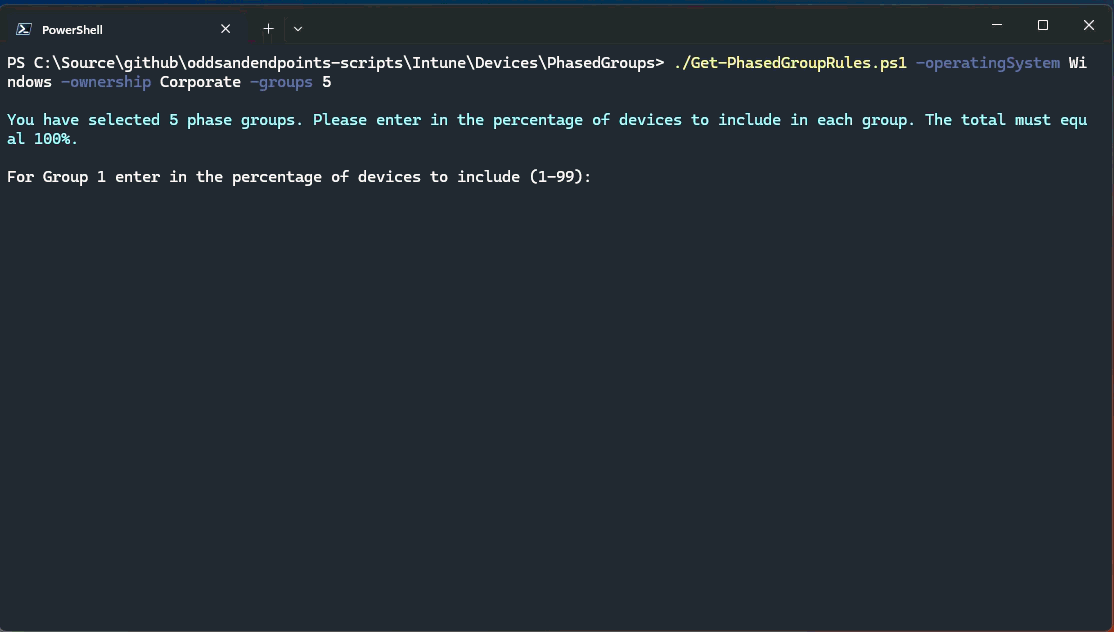 Five Groups of Corporate Windows Devices