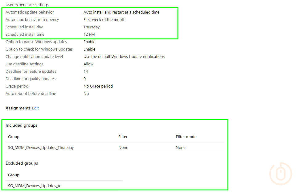 Windows Update Ring Thursday A