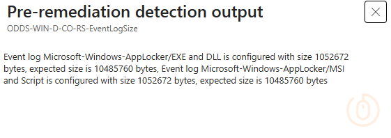 Microsoft Intune remediation script output