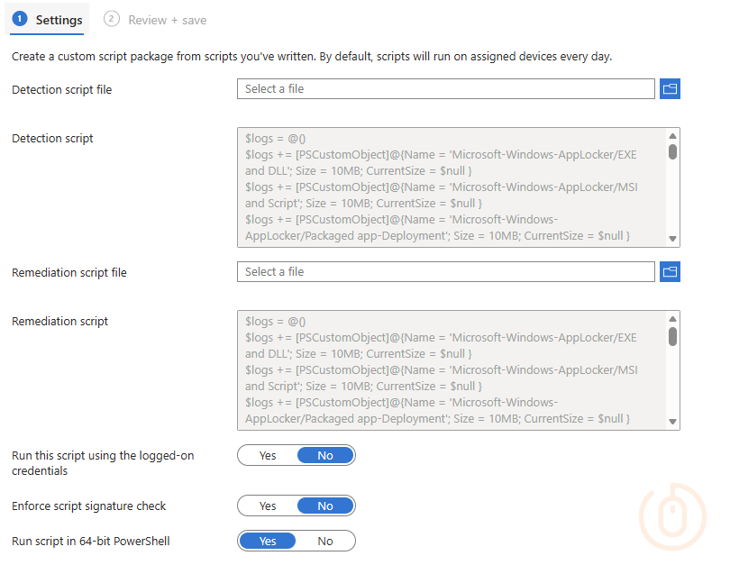 Microsoft Intune remediation script