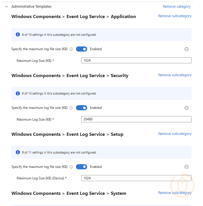 Intune Settings Catalog policy