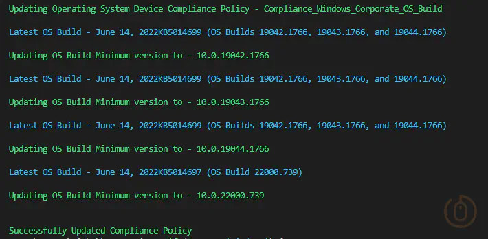 Updating OS Compliance
